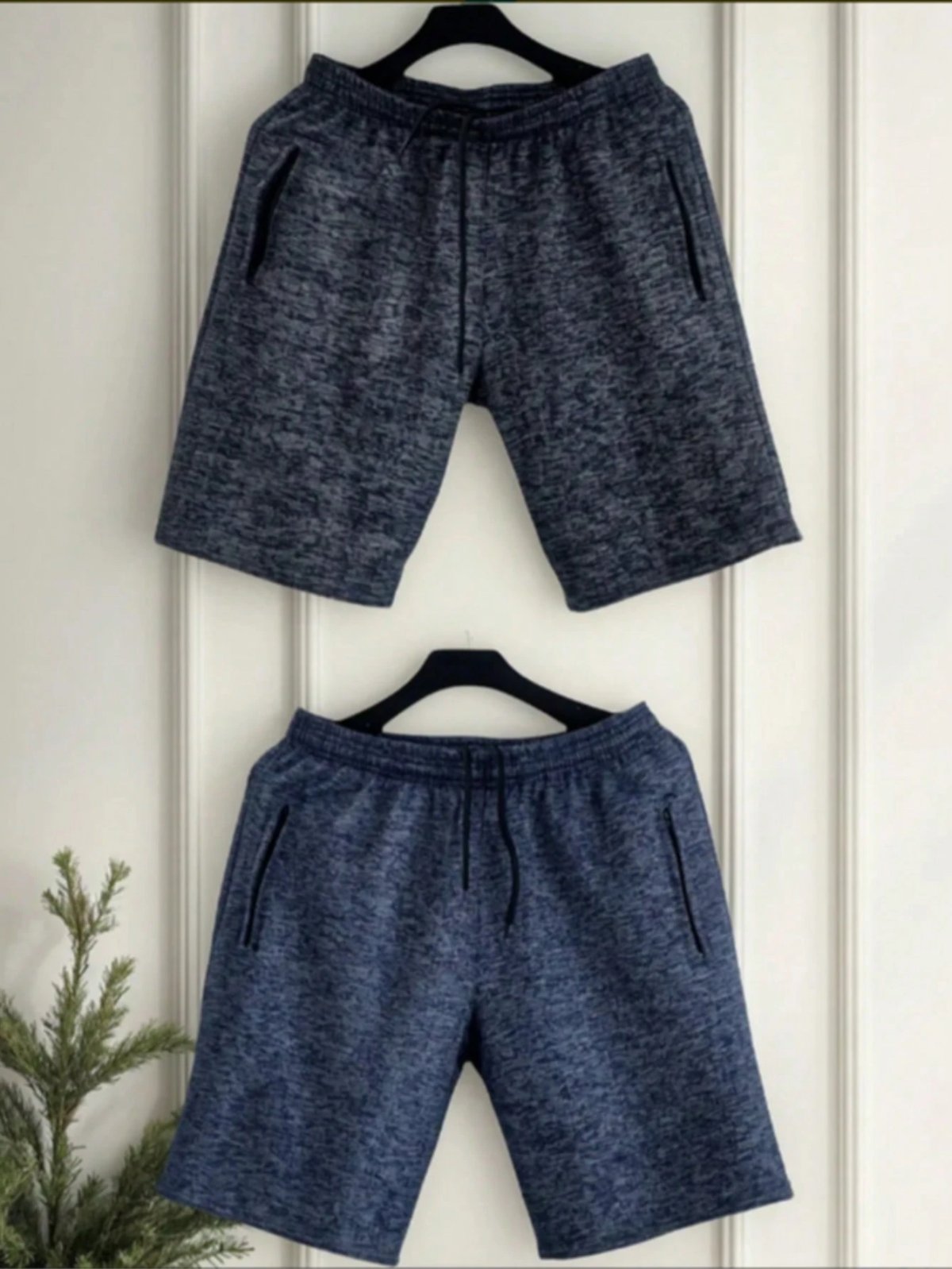 KIT 2 bermudas moletom masculino 2 bolsos lateral com ziper